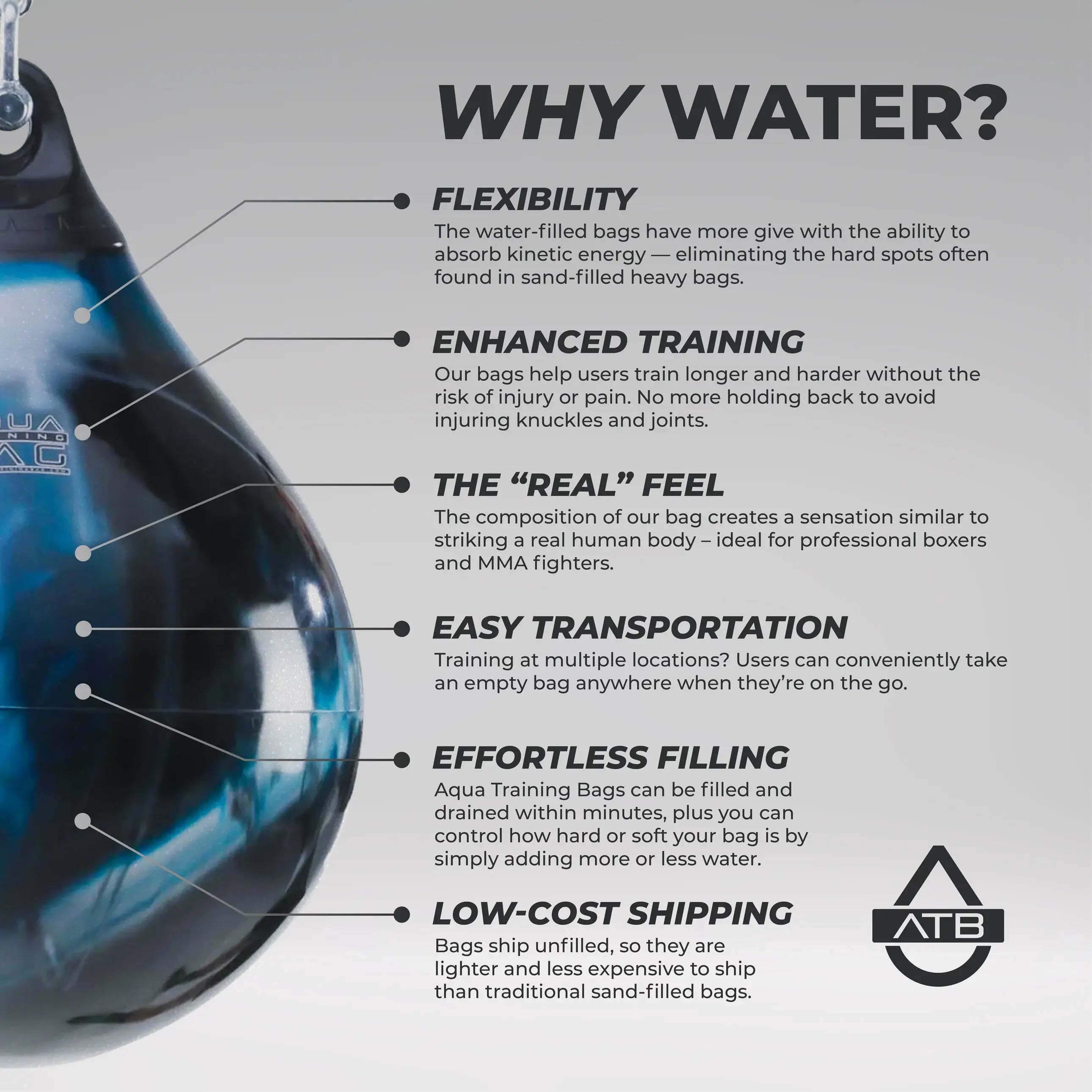 Aqua Punching Bag - 75lb, 15 pulgadas